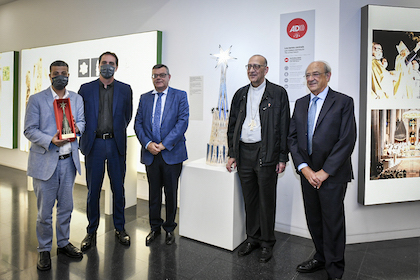 Inauguration of tactile model of tower of the Virgin Mary