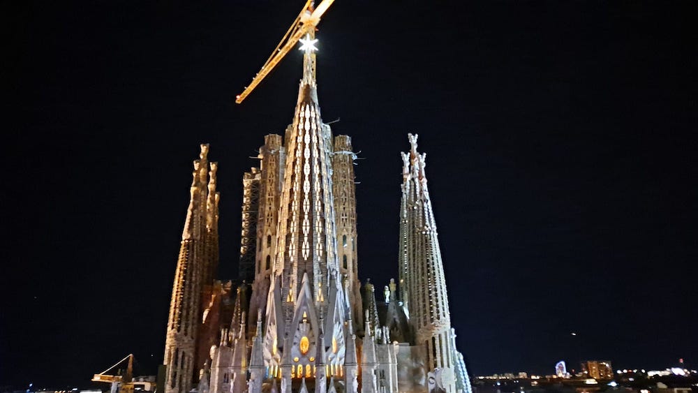Sagrada Família tower of the Virgin Mary inaugurated