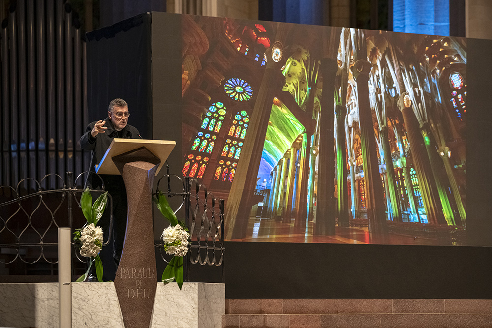 Interior of the Sagrada Família, centre of the main event of Bible Week