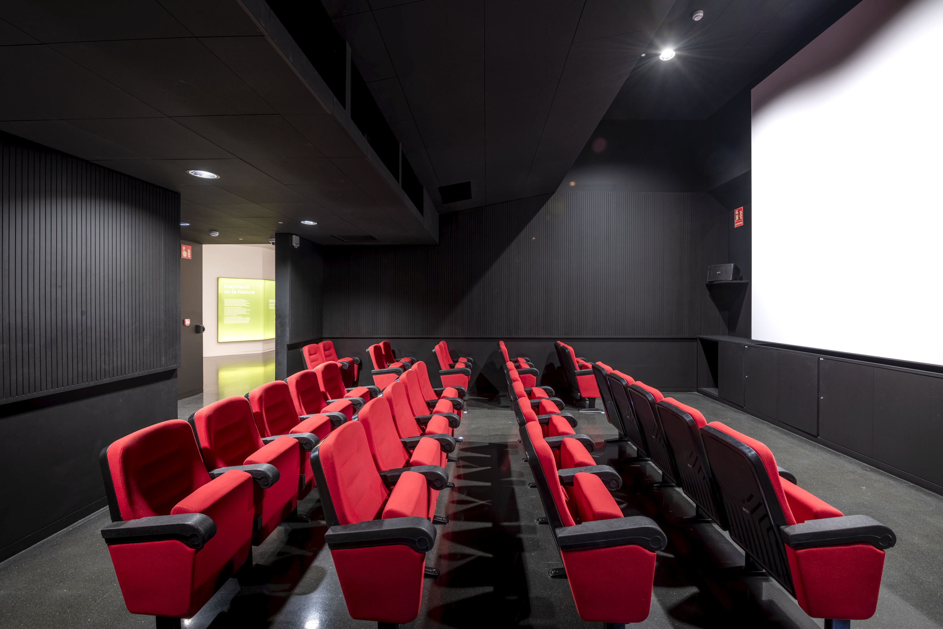 La sala d’audiovisuals del museu, ubicada en un nou emplaçament