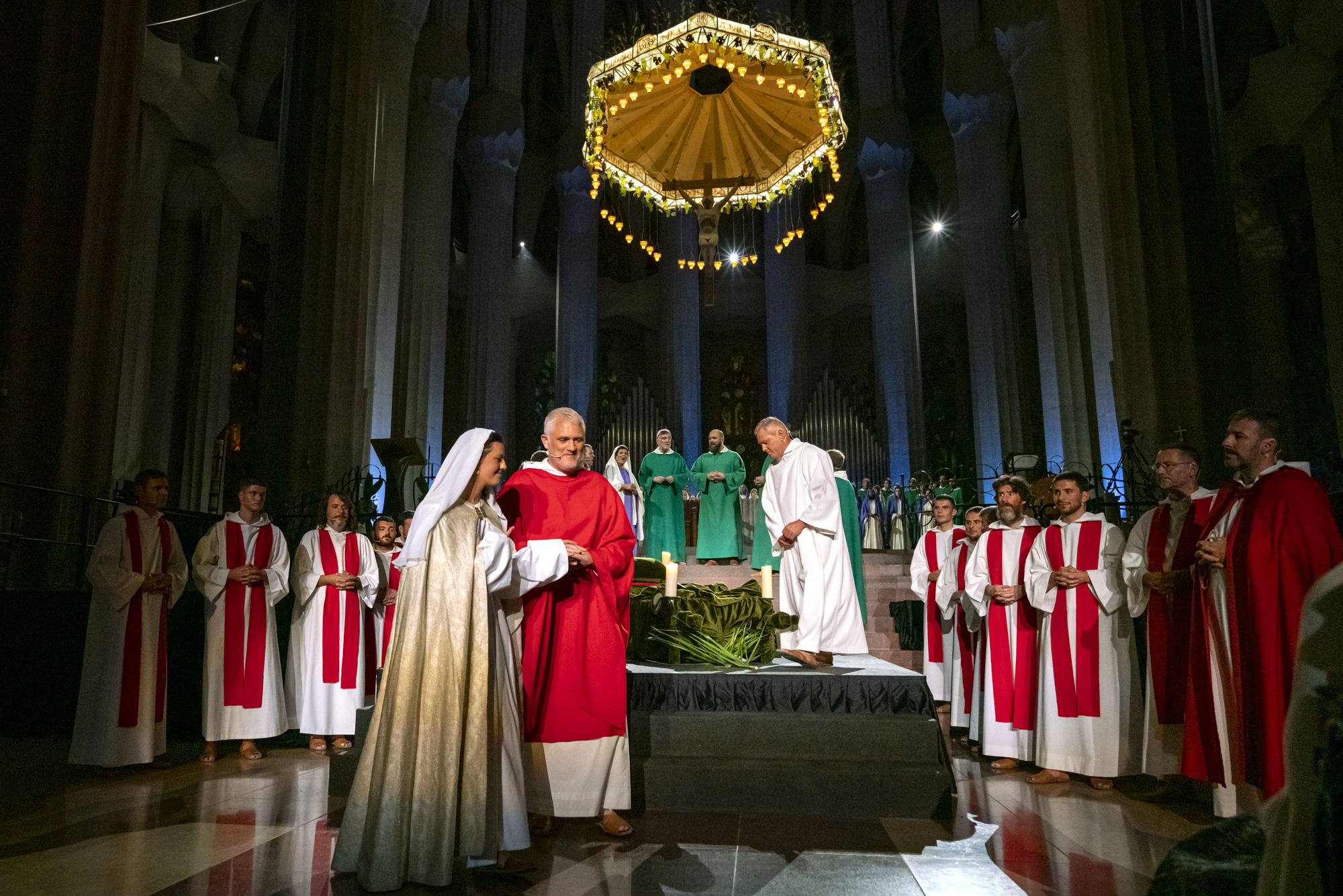La Sagrada Família va acollir una representació del ‘Misteri de la Selva’