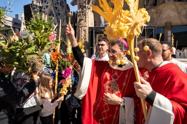 Misa de Ramos en la Sagrada Familia