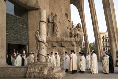 Misa en la Basílica de la Sagrada Familia de la Orden Ecuestre del Santo Sepulcro de Jerusalén