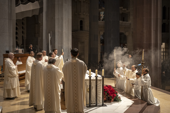 Midnight mass at the Sagrada Família