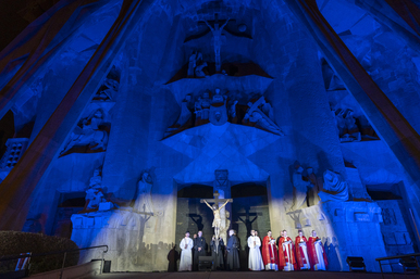 Religious services for Easter at the Sagrada Família