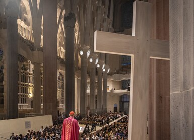 Celebración de la misa «Sent la Creu» en la Sagrada Familia