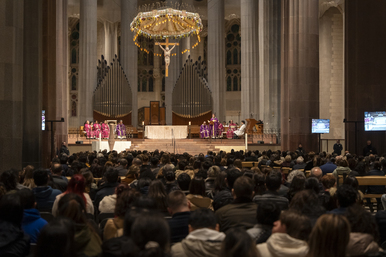 Ash Wednesday Mass at the Sagrada Família led by Mons. David Abadías