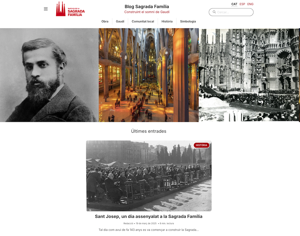 The Sagrada Família relaunches its blog