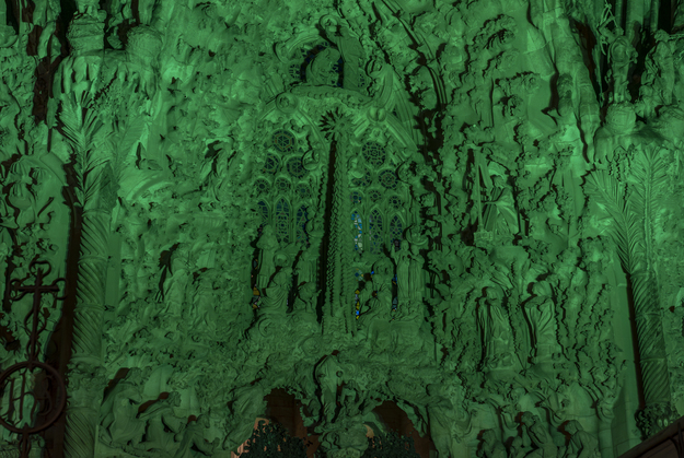 The Sagrada Família is lit up to mark World Cholangiocarcinoma Day