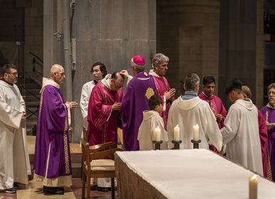 Commemoració del Dimecres de Cendra a la Sagrada Família