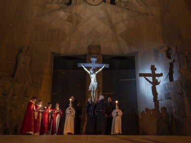 Religious services for Easter at the Sagrada Família