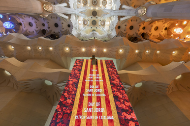 Celebración de Sant Jordi en la Sagrada Familia